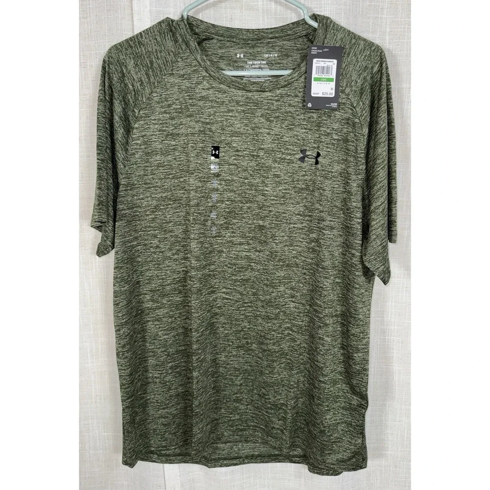 Under Armour UA Men's Sz Large L Shirts T-Shirt Lot of 3 1 NEW Green Freedom - Picture 2 of 11